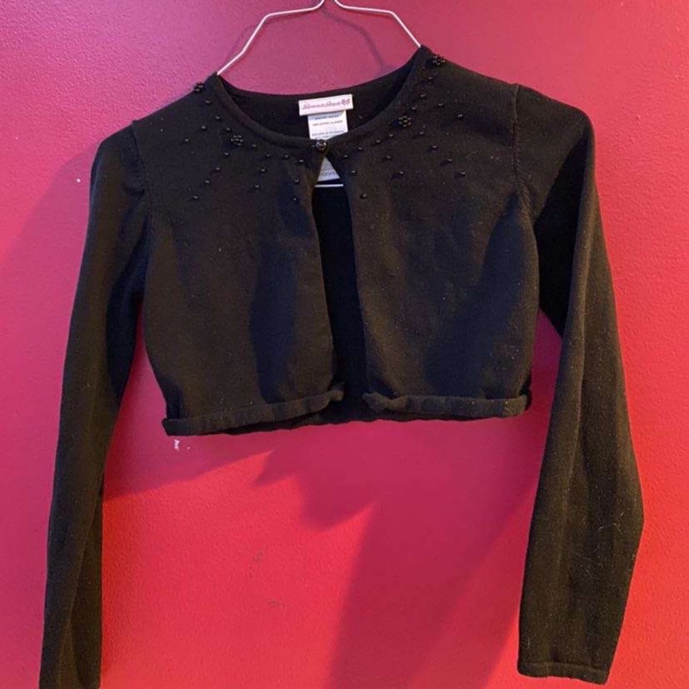 Girls black cardigan with buttons